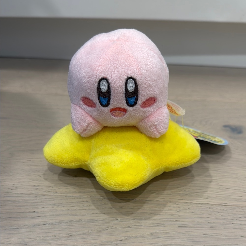 Kirby Plush on Yellow Star
